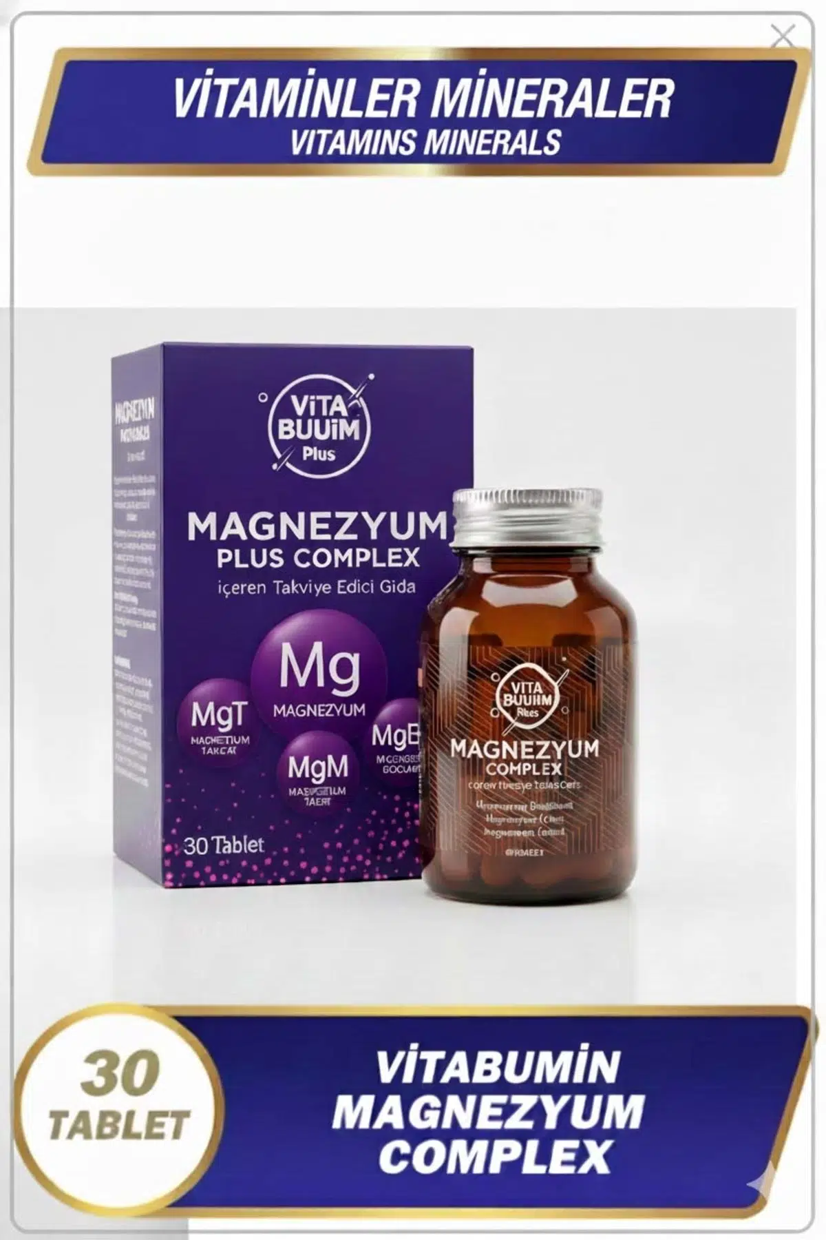VİTABUMİN Magnezyum 30 Tablet